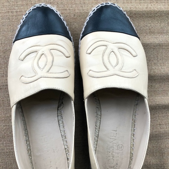 CHANEL Shoes - AUTHENTIC CHANEL Leather Espadrilles